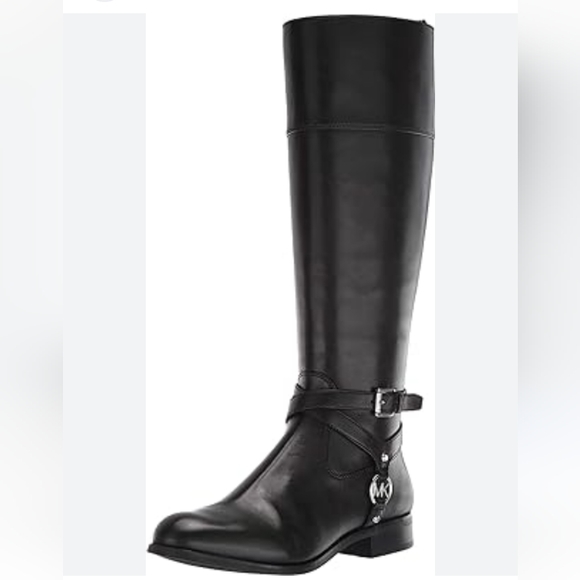 ✨New! Michael Michael Kors Womens Preston Leather Riding Boots Black. NEW. - Picture 8 of 11